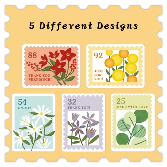 Vintage Floral Sticker Roll, Acid-Free Scrapbooking Stickers for Journals, Planners, DIY Crafts, Botanical Paper Decals