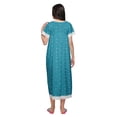 thumbnail image 3 of Moomaya Printed Sleepwear Cotton Ruffled Border Womens Maxi Nightdress, 3 of 5