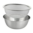 thumbnail image 5 of CUTICATE 304 Stainless Steel Colander with Bowl Set of 2, Kitchen Strainer, Washer, Drainer Basket with Basin for Vegetable, Fruits, Pasta, Salad Mixing 18cm, 5 of 6