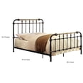 thumbnail image 5 of Benjara Metal Eastern King Bed with Gold Accent- Black, 5 of 6