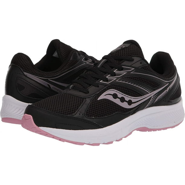 Saucony Women's Cohesion 14 Running Shoe, Black/Pink, 11 Wide
