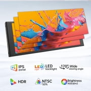 Portable Strip Display 6.9-inch Ultra-thin Bar Monitor 480x1280 IPS Display HDMI & USB-C Powered Secondary Screen for PC Case Aida64 Raspberry Pi Laptop Dashboard