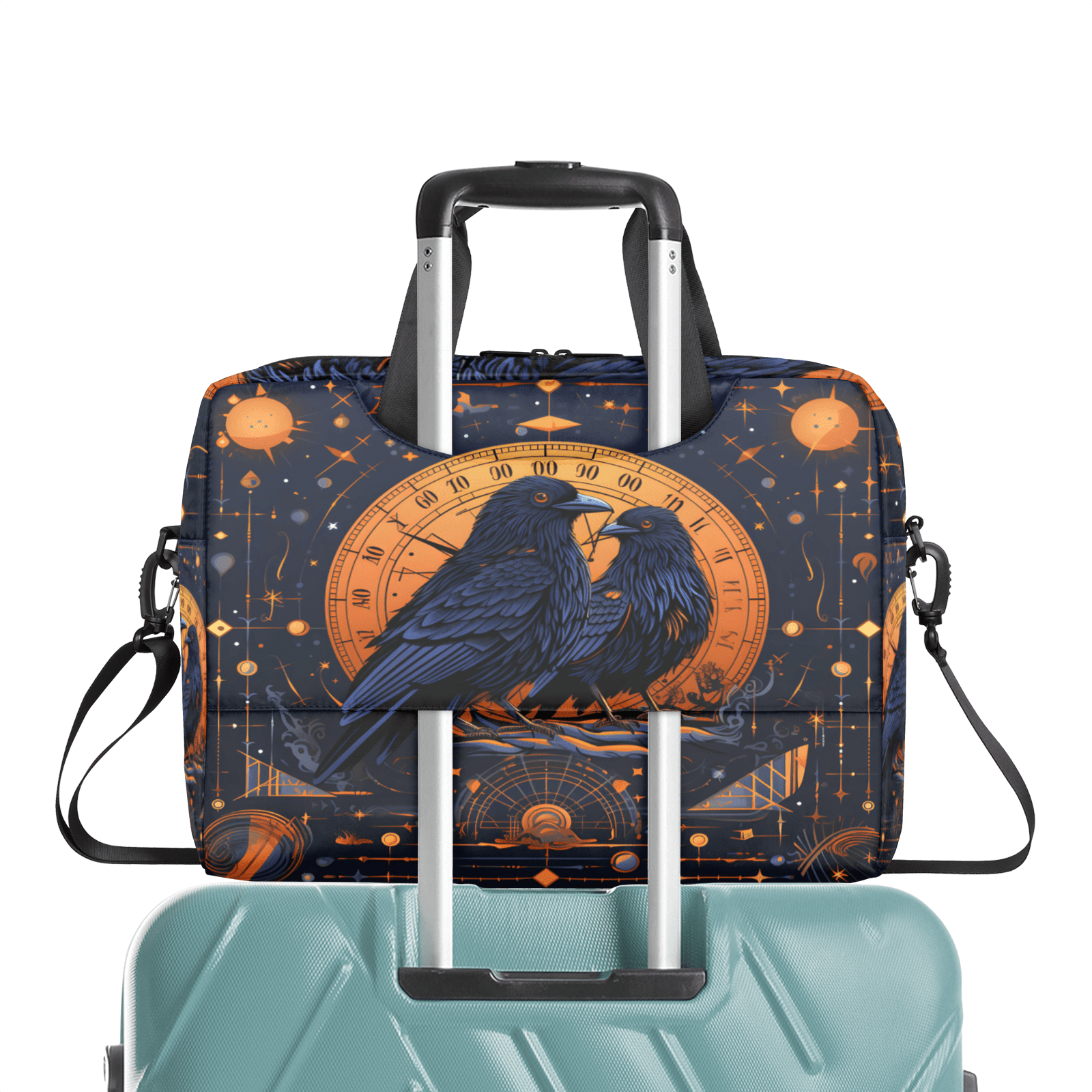 Herdesigns Vintage Laptop Bag for Women Men, Computer Case Briefcase Messenger Bags, 15-15.6 inch Laptop Sleeve Shoulder Bag