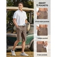 thumbnail image 3 of PULI Men’s Golf Shorts 12" Inseam Lightweight Stretch Quick-Dry Hiking Casual Dress Work Hybrid Shorts with Pockets, 3 of 6