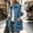 Blue, variant on Womens Fuzzy Fleece Vest Lapel Button Down Sleeveless Mid Length Gilet With Patch Pockets Winter Outerwear