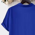 thumbnail image 5 of HAPIMO Women's Trendy Loose Tops Tunic Clearance Summer Tees Short Sleeve V Neck Button Pullover Elegant Casual Relaxed Blouses for Teen Girls Solid Color Blue XXL, 5 of 8