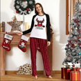 thumbnail image 3 of Parent-child Christmas Pajamas Two-piece Set Tops Pants Family Pyjamas, 3 of 3