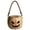 Light Brown, variant on Halloween Decorations Solid Wood Carved Pumpkin Bucket, 4.72x5.12 Inch Hollow Jack-O-Lantern Candy Holder with Handle for Tabletop Display & Storage Light Brown