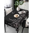 thumbnail image 6 of Black Botanical Table Cloth, Dragonfly Flower Leaf Retro Style Waterproof Tablecloth for Rectangle Tables, Reusable Washable Fabric Table Cover for Restaurant Kitchen Dining Tables 60"x120", 6 of 6