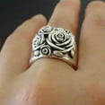thumbnail image 5 of K-KED Gorgeous Flower 925 Women's Silver Ring Delicate Jewelry Party Ring Size 6-10-8, 5 of 8