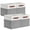 Grey, variant on ENLOY Fabric Cube Storage Organizer Bins, 13x13 inch - 4 Pack Foldable Storage Cube Bins for Shelves, Large Capacity Storage Boxes with Leather Handle