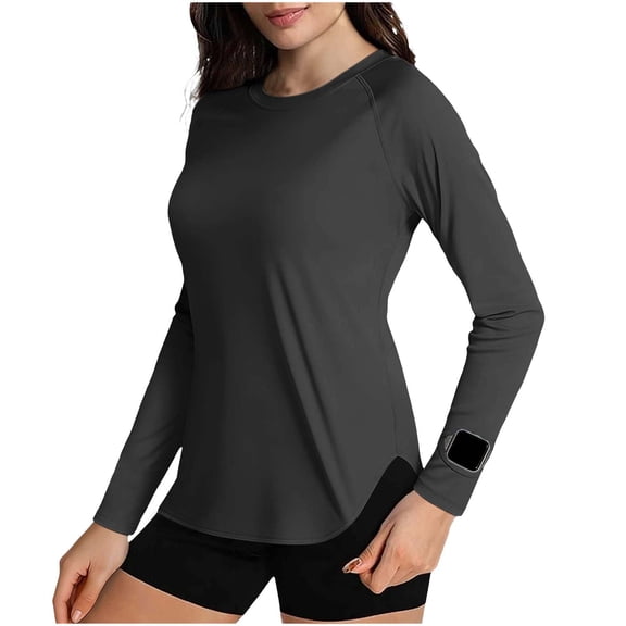 Women's UPF 50 Sun Protection Shirt Breathable Long Sleeve Rash Guard for Swimming Outdoor Activities and Summer Casual Wear Gear