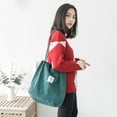 thumbnail image 2 of Women Corduroy Shoulder Bags Casual Canvas Handbags Top Handle Tote Crossbody Shopping Bags, 2 of 4