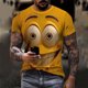 thumbnail image 1 of Tops para hombre, blusas y camisas de cuello redondo y manga corta para hombre, blusas casuales deportivas con estampado divertido de Halloween para hombre, camisas vintage de cuello redondo, blusas,, 1 of 9