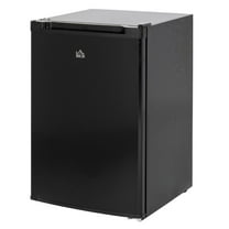 3 Cu Ft Upright Freezer - Black Mini Freezer with Adjustable Thermostat & Reversible Door for Apartment, Dorm, Office