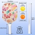 thumbnail image 3 of Pickleball Paddles Set Of 1, Fiberglass Surface, Butterfly Print, 1 Paddle, 2 Balls & Bag, 3 of 5