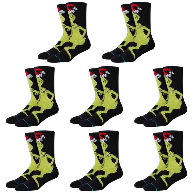 Monster Socks Cómodos Calcetines Navideños Unisex Suministros para Fiestas (A) Verde
