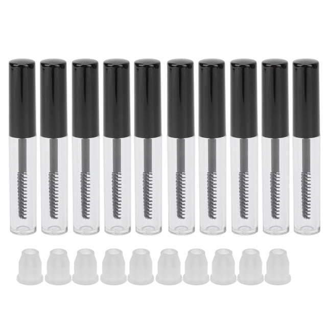 Tubo de rímel vacío, 10 unidades, rellenable, con varita para cosméticos, 1,5 ml.