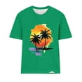 thumbnail image 4 of Guzom Womens Fashion Landscape Printed Short Sleeves Round Neck T - Shirt for Casual and Daily Wear,Green,Size S, 4 of 4