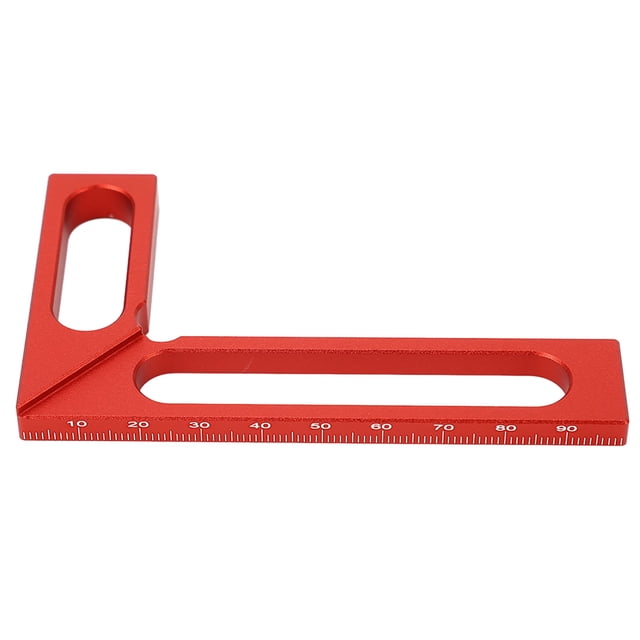 Uadme Escuadra De Carpintero, Regla De ángulo Recto De Aleación De Aluminio En Forma De L, Herramienta De Trazado De Medición De Altura De 90° para Carpintería(100mm)