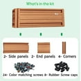 thumbnail image 2 of 2 x 4 Rectangular Metal Planter Box Durable Raised Garden Bed in Galvalume Steel 24 x 48 with 18 Inch High Walls (Copper Metallic), 2 of 6