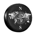thumbnail image 1 of Custom Compass With World Map Spare Wheel Tire Cover for Suzuki Cardinal Points Of Earth Vehicle Accessories 14" 15" 16" 17", 1 of 4