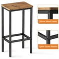 thumbnail image 3 of ODK 25.6 Inch Height Wooden Counter Seat Barstool, Rustic Brown (2 Set), 3 of 6
