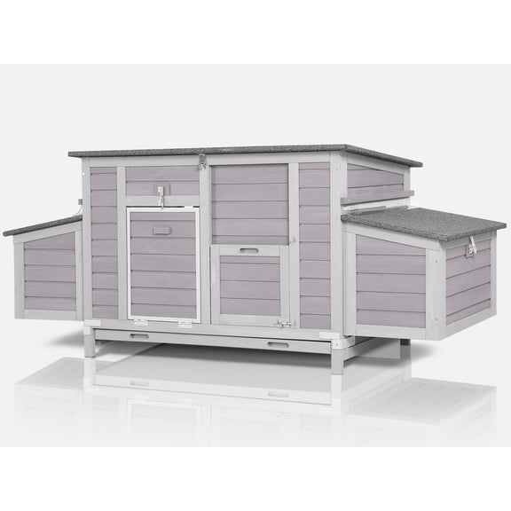 Aivituvin Chicken Coop Chicken House Outdoor for Duck Quail Hen Cage with 2 Nesting Boxes