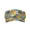 thumbnail image 2 of Kdxio Hawaiian Style Print Sun Visor Hat Golf Visor Adjustable Velcro Outdoor Sports Cap for Men Women, 2 of 7
