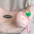 thumbnail image 2 of Bolso bandolera para mujer Bolso de hombro plisado de lona Color sólido con colgante (Rosa), 2 of 8