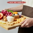 thumbnail image 3 of Bamboo Cutting Board Set of 3 with Holder, Chopping Boards with Juice Grooves and Easy-Grip Handles, Knife-Friendly, Kitchen Gift, for Prep and Charcuterie, 3 of 8