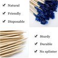 thumbnail image 2 of Palillos de madera duraderos para alimentos con volantes de colores variados, palillos de madera suaves y ecológicos de 2,5 pulgadas de largo, palillos decorativos para cócteles para sándwiches,, 2 of 5