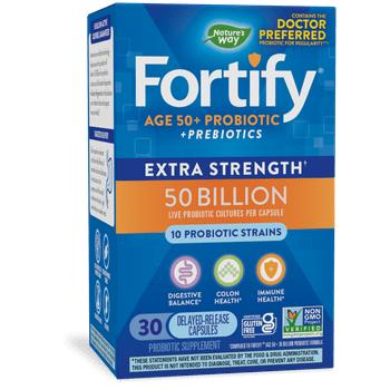Fortify Age 50+ Extra Strength Probiotic s, 50 Billion Live Probiotics, 30 Count