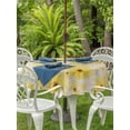 thumbnail image 3 of Outdoor Tablecloths with Umbrella Hole & Zipper, Farmhouse Daisy Round Tablecloths 60 Inch, Spring Watercolor Yellow White Floral Beige Waterproof Table Cloth, Patio/Pool/Picnic Table Covers, 3 of 8