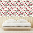 thumbnail image 3 of Ambesonne Mushroom Peel & Stick Wallpaper for Home, Forest Love Poppies Botany, 13"x100", Dark Coral and Fern Green, 3 of 5