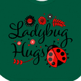 thumbnail image 4 of Inktastic Ladybug Hugs with Cute Ladybug and Flowers Boys or Girls Baby Bib, 4 of 4