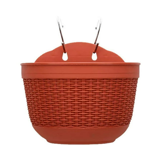 Flower Pot Vase Self Watering Hanging Flower Pot With Water Container For Home Decoration 6 Colors 21*13.5*12cm