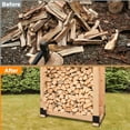 thumbnail image 2 of Outdoor Firewood Racks - 8 Pack Log Storage Rack Bracket Kit, Adjustable Heavy Duty Powder Coated Steel Holder,Fireplace Wood Storage, Log Holder, 2 of 5