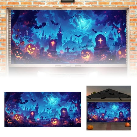 

Halloween Decoration Happy Background Party Pumpkin Fire Photography Garage Background Party Decorations!