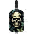 thumbnail image 6 of Square 2Pack PU Leather Skull Butterfly Cruise Luggage Tag with Privacy Cover and Name ID Tag for Travel Handbags Backpacks Luggage Tags, 6 of 6