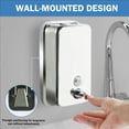 thumbnail image 5 of 4Pcs Commercial Soap Dispenser Stainless Steel 1000ml Wall Mount Manual Liquid Pump Rust Proof Leak Free for Bathroom, 5 of 10