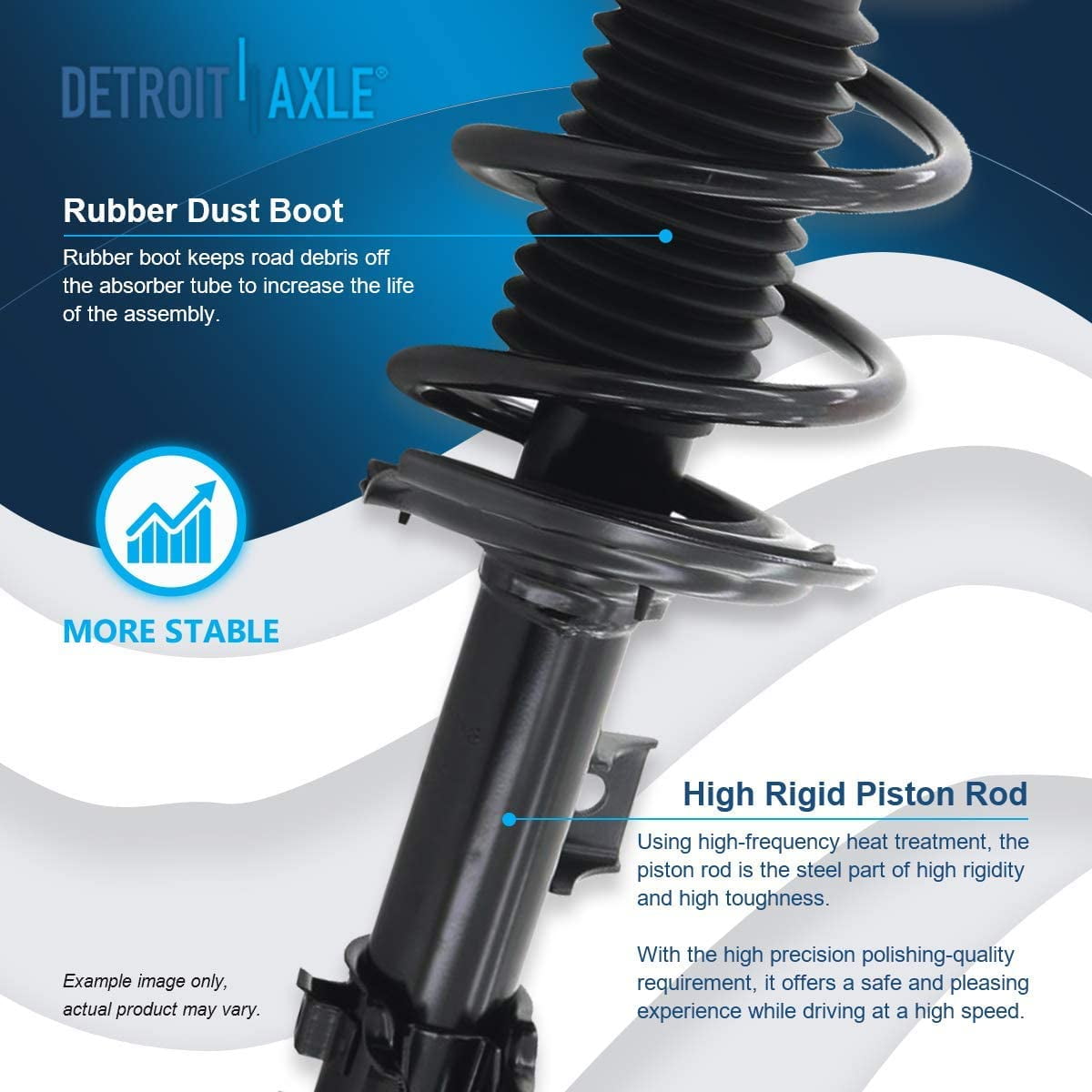 Detroit Axle - Front Struts  w/Coil Spring Assembly for 2011-2016 Hyundai Elantra SEDAN