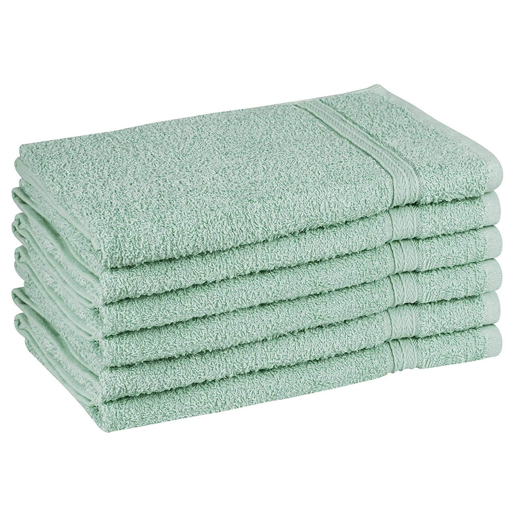 Beauty Threadz Towels Cotton Large Hand Towel Set (6 Pack, Seafoam