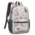 thumbnail image 2 of Pioneer Flower Floral Print Pattern 17" School Backpacks for Teens,Waterproof Oxford Fabric,S-Shape Padded Straps for School,Travel,Hiking,Camping, 2 of 6
