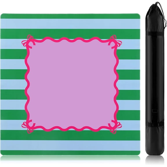 33'''' x 33'''' Mahjong Mat with Carrying Bag Non Slip Noise Reduction Gaming Mat Rubber Mahjong Table Cover Accessories Gifts for Poker Board Games Dominoes(Purple,Stripe)