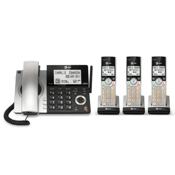 Teléfono con cable/inalámbrico AT&T CL84307 Dect 6.0 con bloqueador de llamadas inteligente