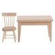thumbnail image 5 of Tiny Dollhouse Items Miniature Wooden Table And Chairs Set Oak Wood Material Creative :12 Scale 2Pcs, 5 of 5