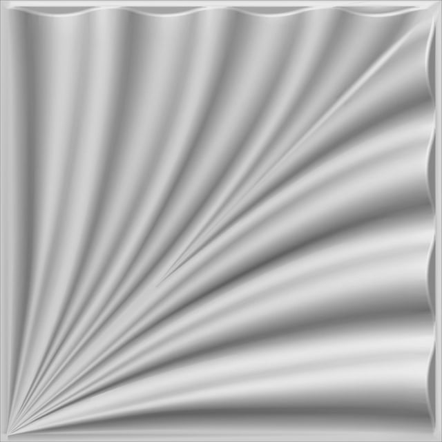 Dundee Deco's Paintable Off White Abstract Eruption Fiber 3D Wall Panel, 1.6 ft X 1.6 ft, Interior Design Wall Paneling Decor Commercial and Residential Application, 2.6 sq.ft. each, 10-Pack