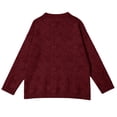 thumbnail image 3 of TOMVIGX Women's Fall Floral Embossed Knit Cardigan - Loose Fit Long Sleeve Button Down Sweater Coat Soft Round Neck Casual Outerwear for Autumn Winter Layering, 3 of 8