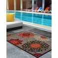 thumbnail image 5 of Unique Loom Outdoor Modern Collection Area Rug - Chicago (8' x 10' Rectangle Brown/Orange), 5 of 7